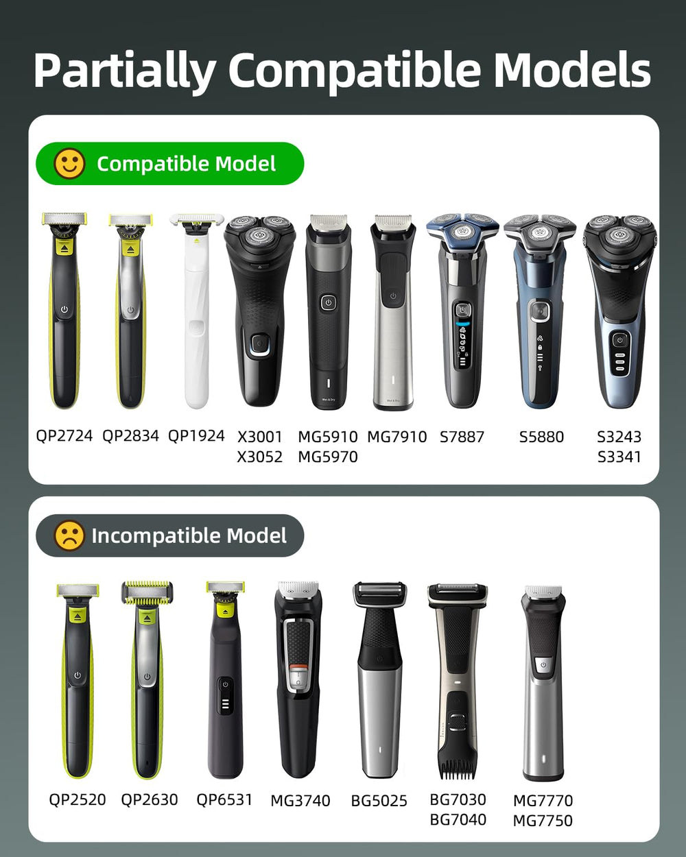 Superer 5ft USB shaver cable MG7910, versatile home or travel.