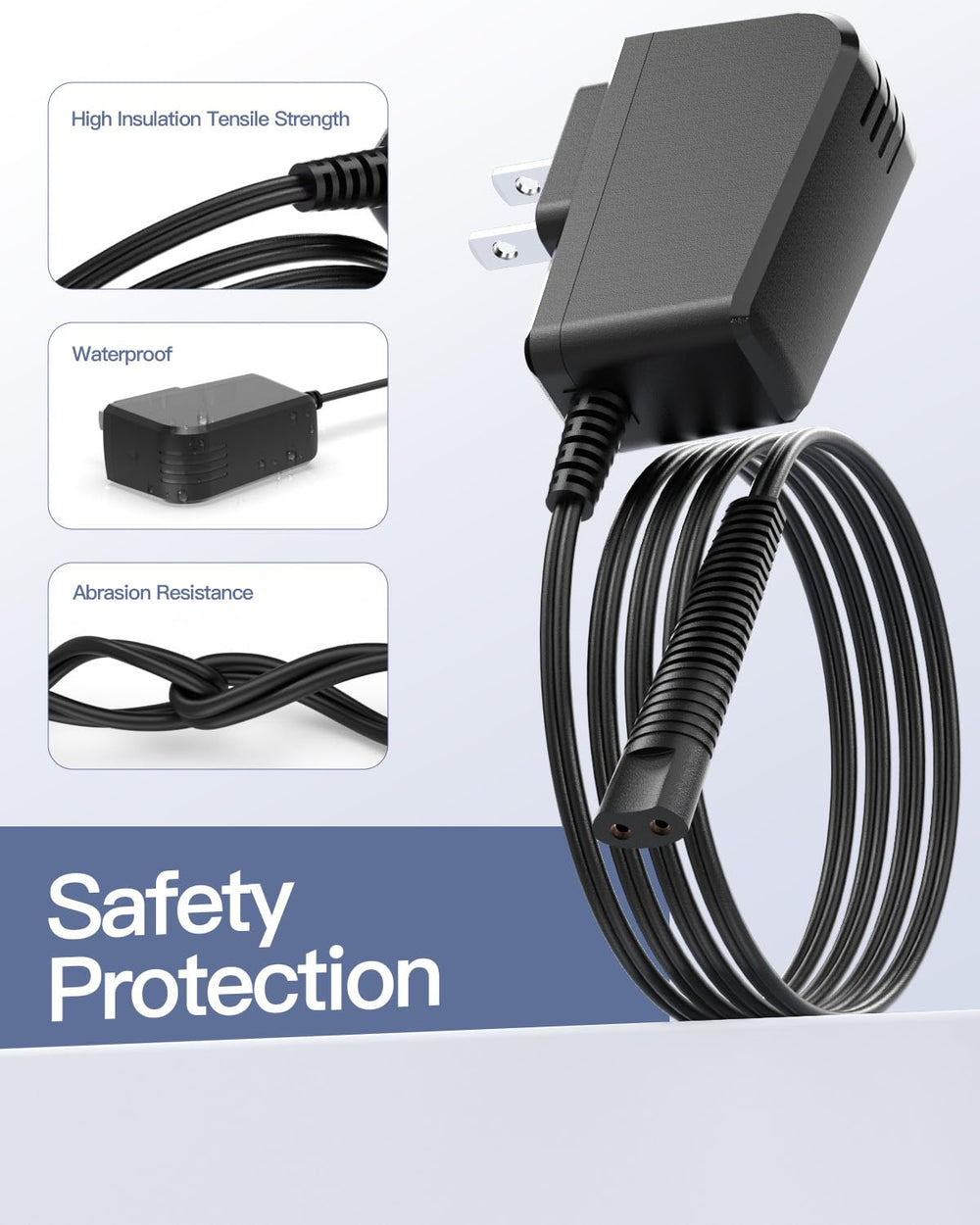 Superer Braun shaver wall power adapter for steady charging