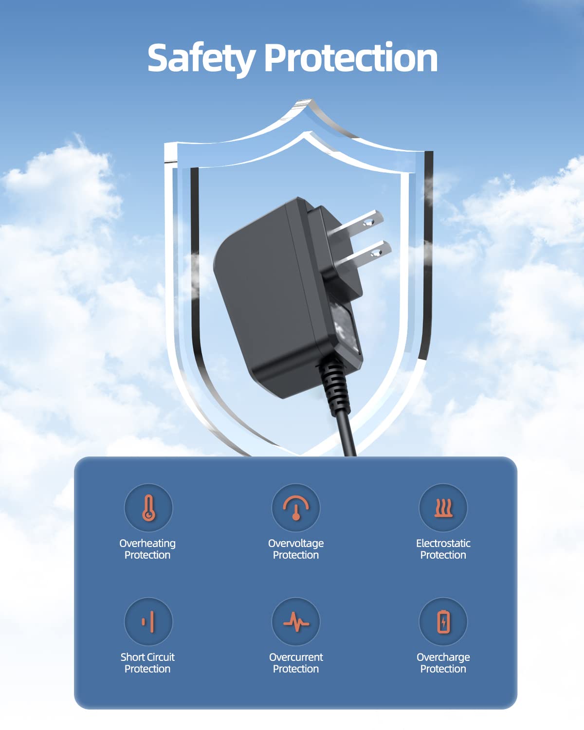Superer safety certification mark on the charger for quality assurance