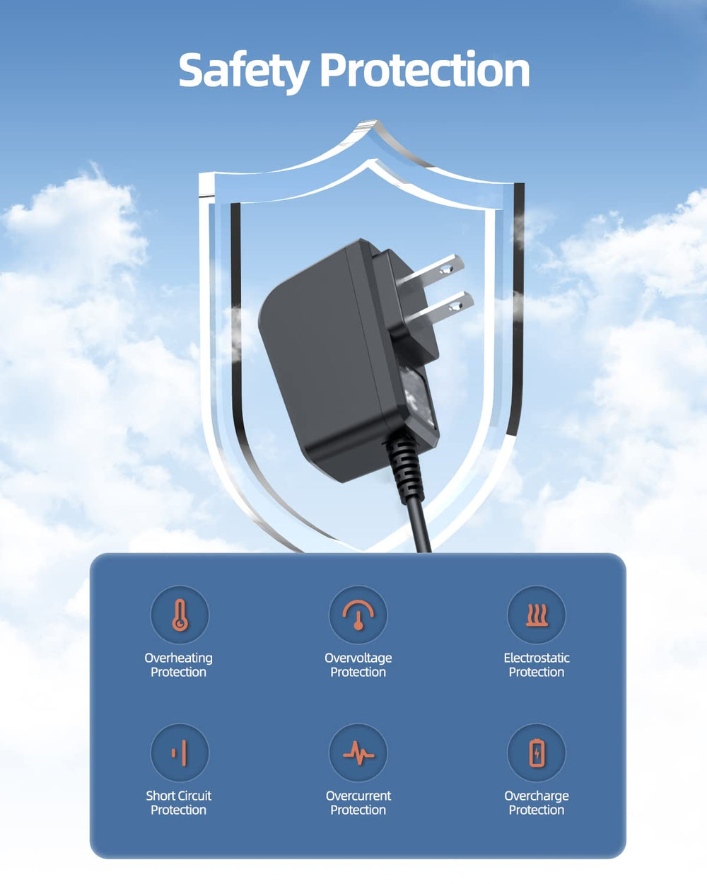 Superer safety certification mark on the charger for quality assurance