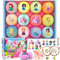 SUPERGFS princess surprise bath bombs reveal inside for imaginative bath time