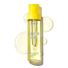 Supergoop! Glow Oil bottle pour for daily sun protection and skin hydration.
