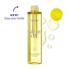 Supergoop! Glow Oil marigold ingredient spotlight suggests antioxidant-rich nourishment.