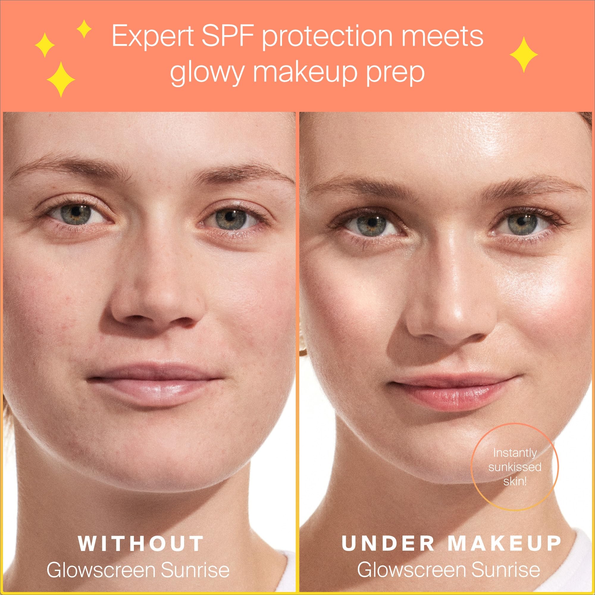 Supergoop! Glowscreen on skin delivers luminous, sun-kissed glow.