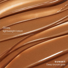 Glowscreen Sunset applied on the cheek yields even-toned radiance.