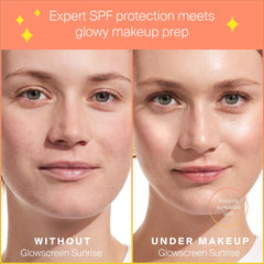 Supergoop Glowscreen Sunrise texture delivering hydrating dewy glow