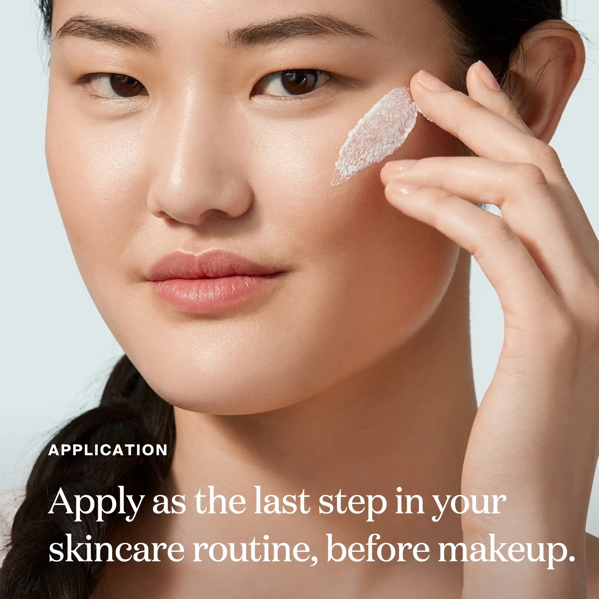 Supergoop! Mineral Sheerscreen back-of-hand swatch shows easy blending and subtle coverage.