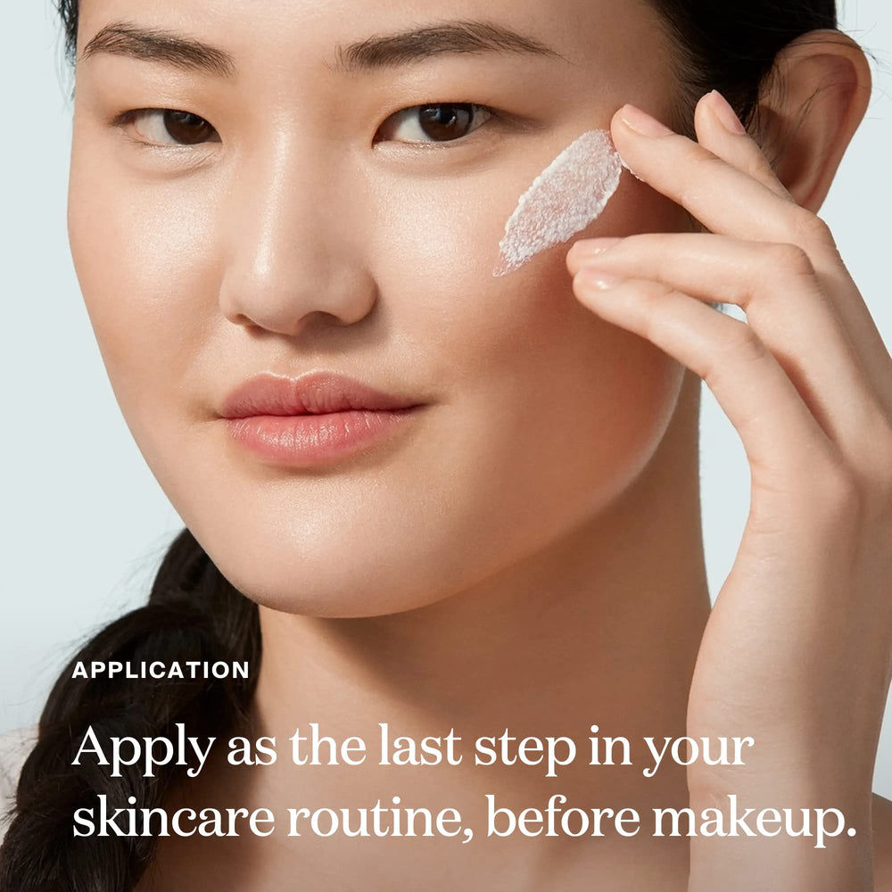 Supergoop! Mineral Sheerscreen back-of-hand swatch shows easy blending and subtle coverage.