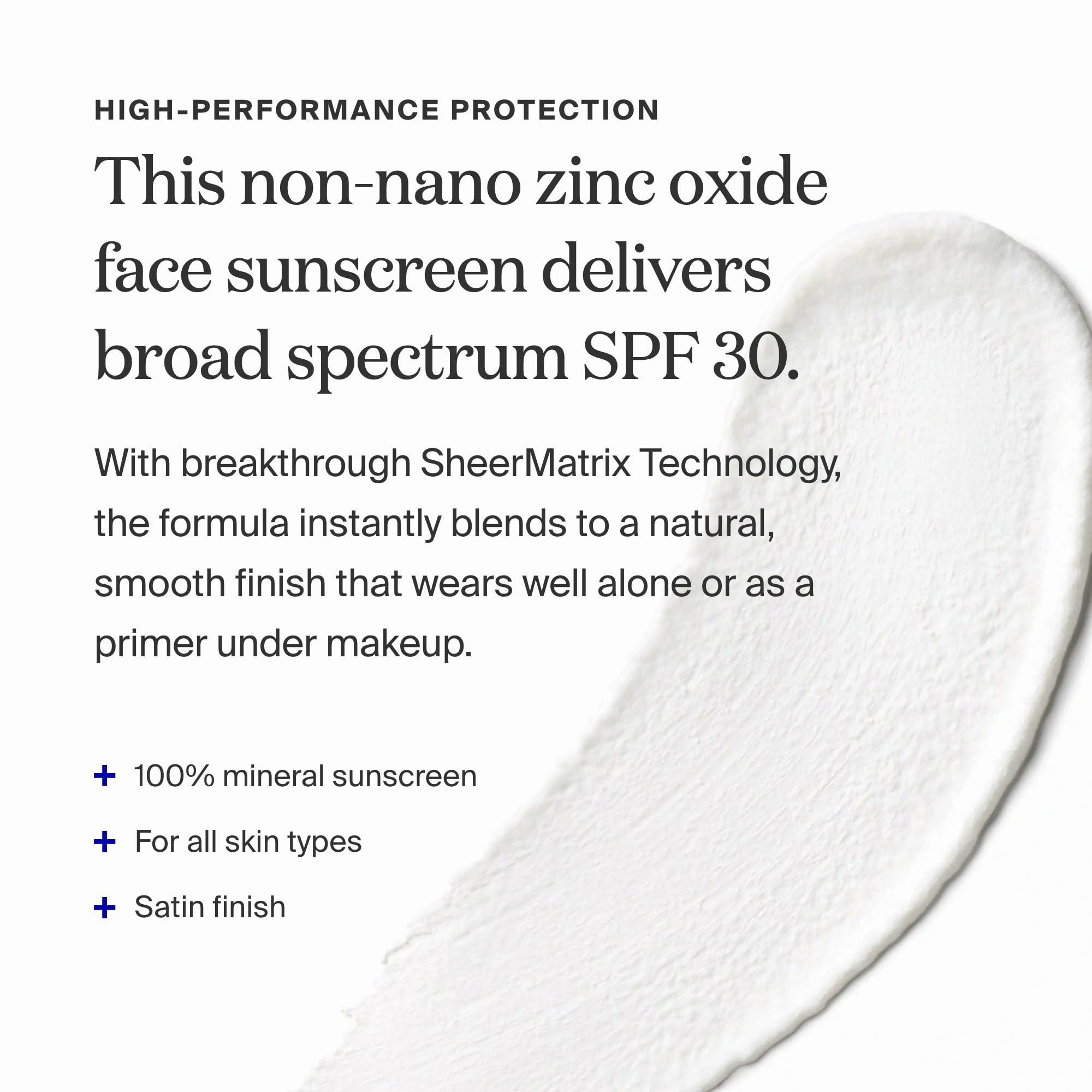 Supergoop! Mineral Sheerscreen texture swatch reveals a natural satin finish ready for blending.