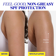 Supergoop! PLAY Everyday SPF 30 Lotion close-up texture, lightweight and fast-absorbing.