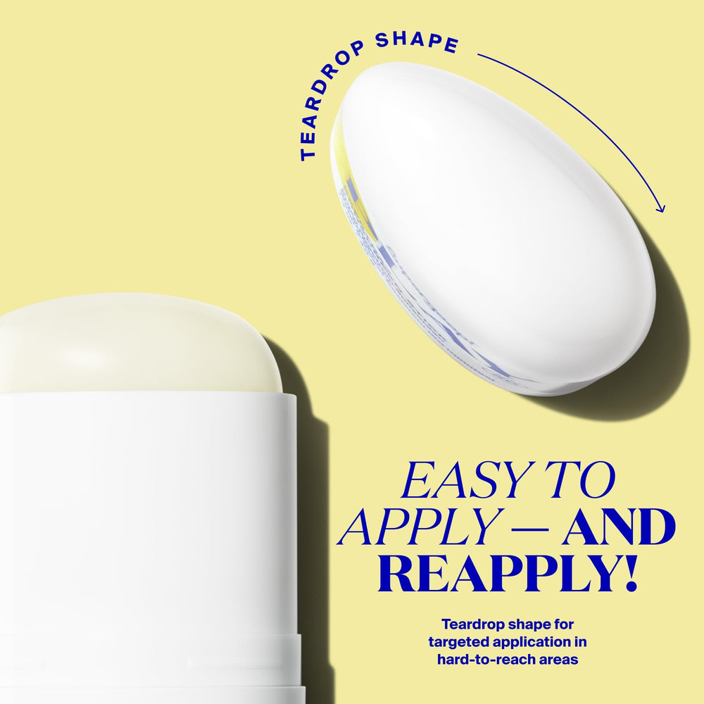 Supergoop! PLAY Stick resistente al agua y sudor hasta 80 minutos.