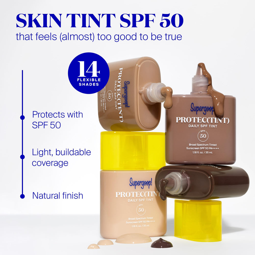 Supergoop Protec(tint) application-blend in use with fingers or sponge