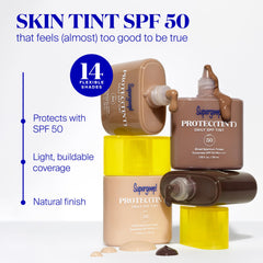 Supergoop Protec(tint) application-blend in use with fingers or sponge