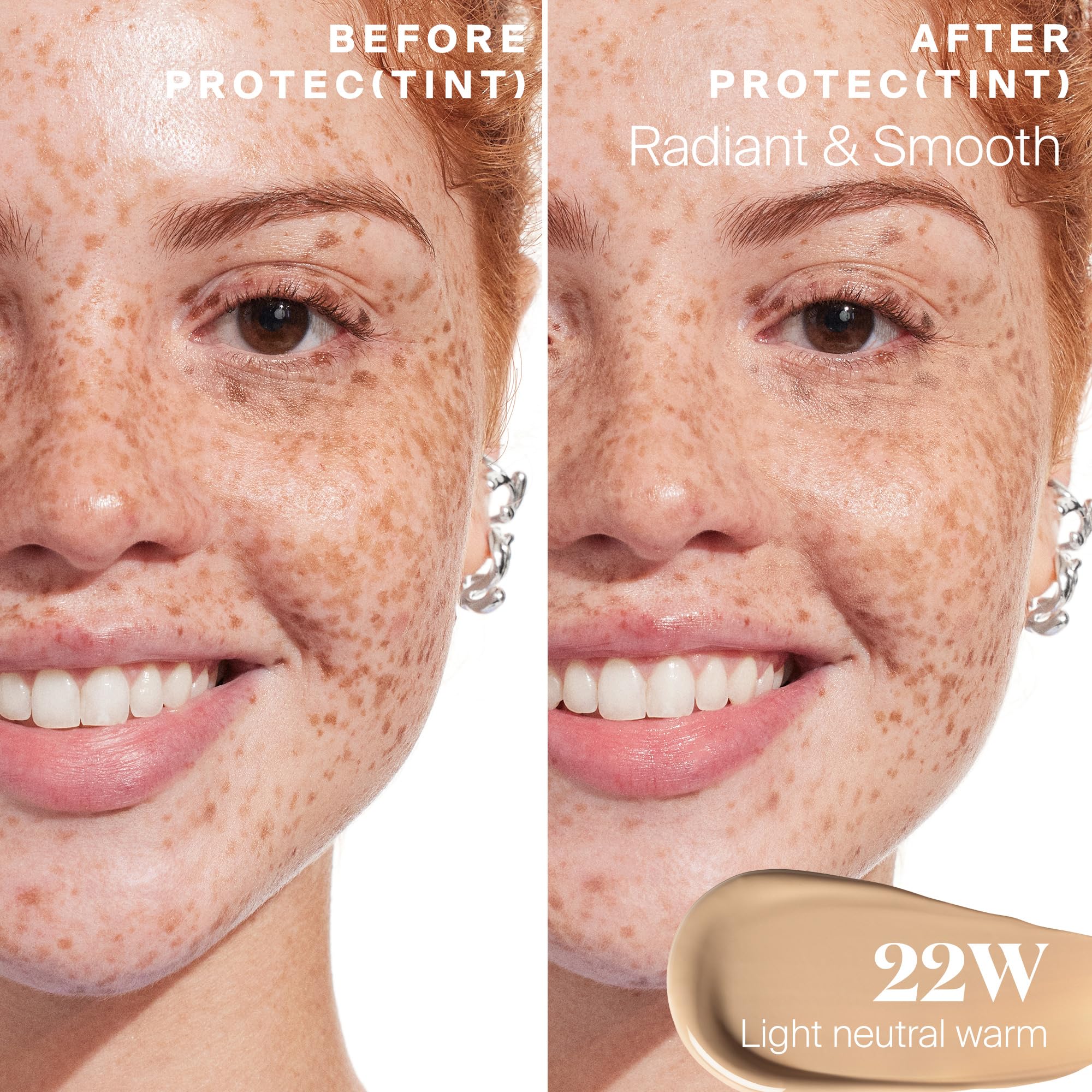 Supergoop Protec(tint) natural finish on skin for immediate smoothness