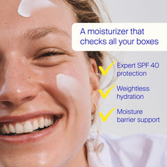 Supergoop! Triple Prep pump action shows easy, even application.