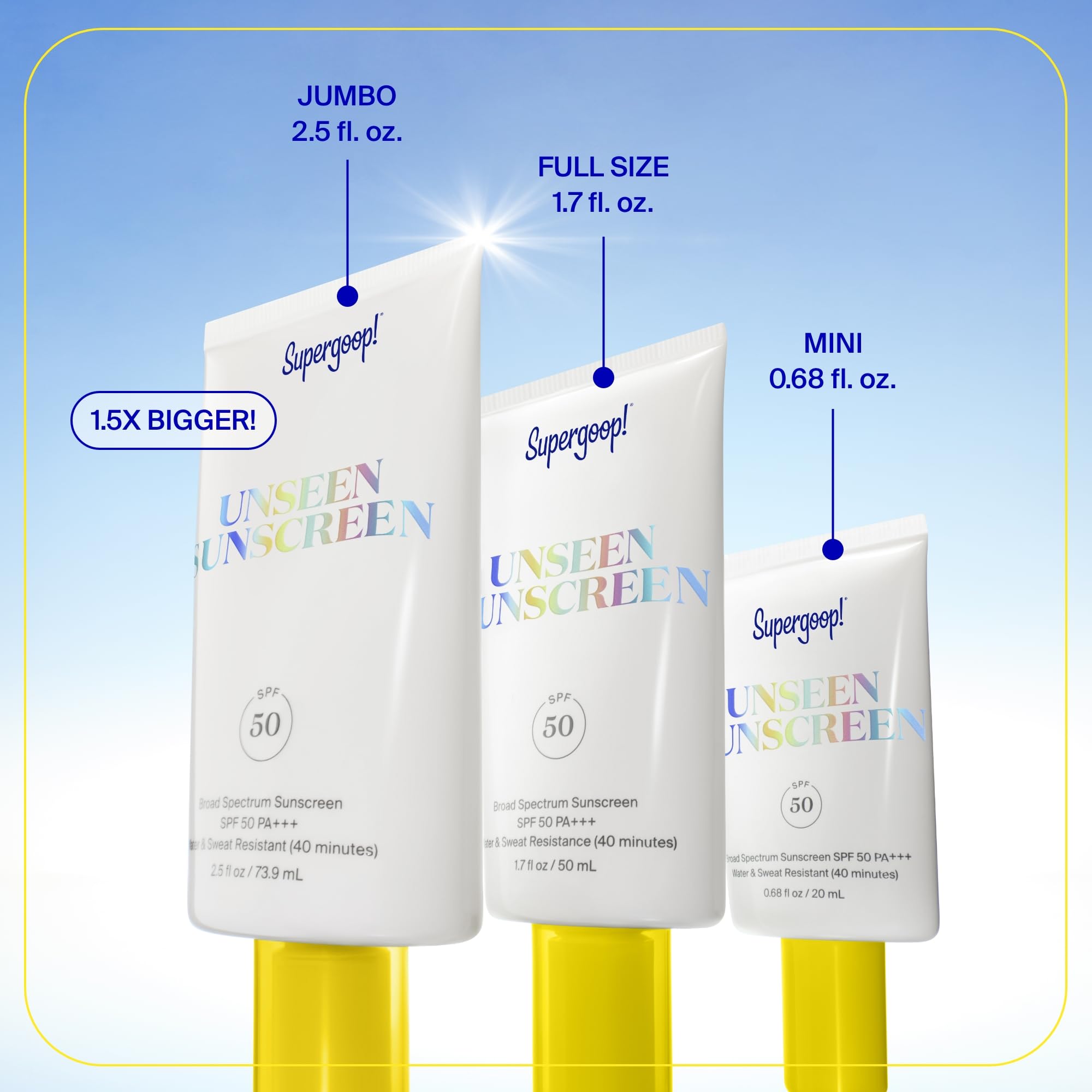 Supergoop! Unseen Sunscreen recommends reapplying every two hours outdoors.