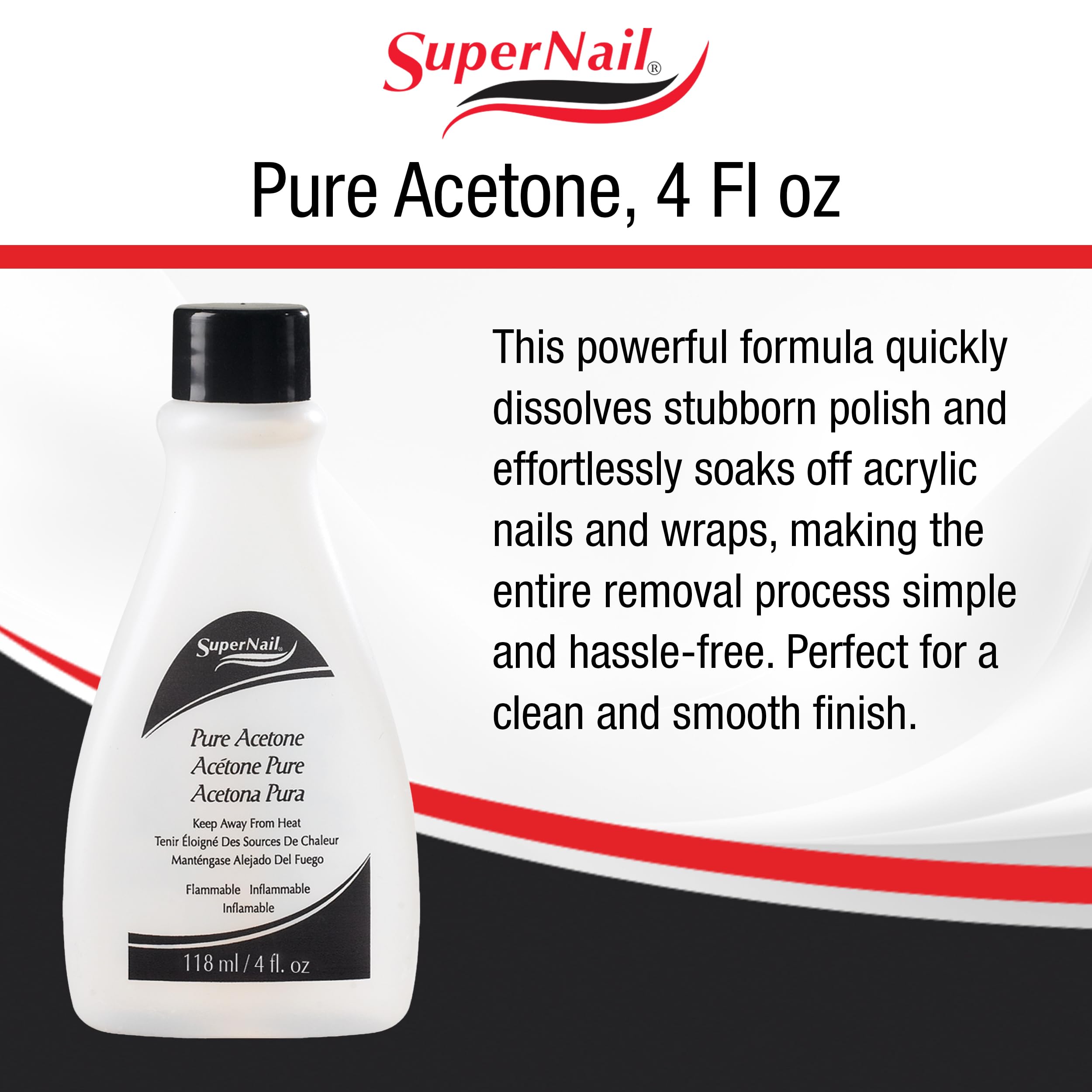 SuperNail pure acetone bottle cap twist for quick soak-off sessions.