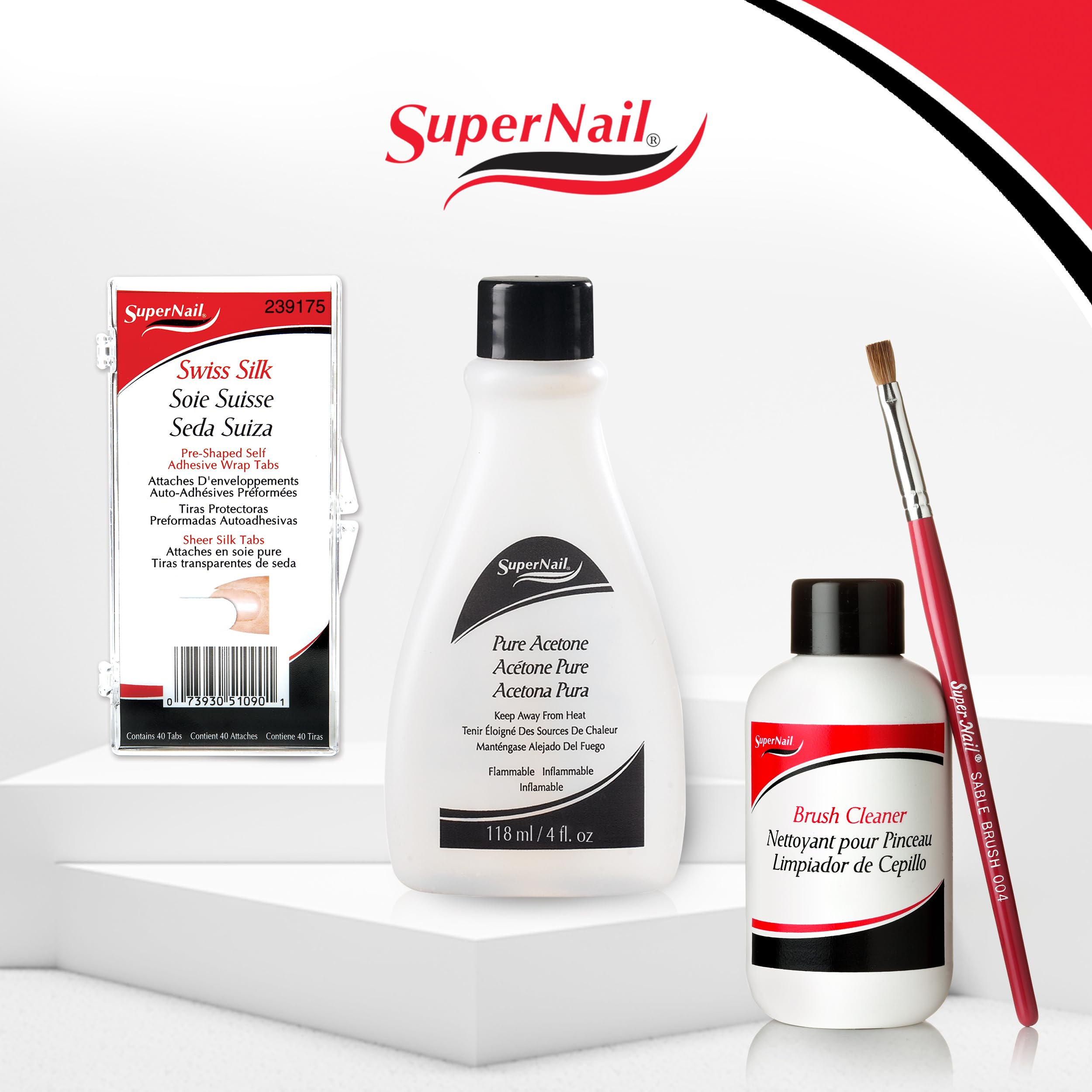 SuperNail remover travel pouch alongside compact kit for on-the-go nails.