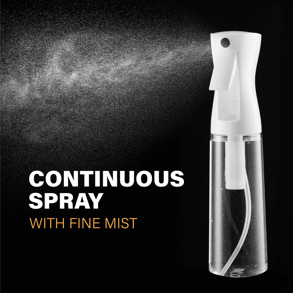 SUPER+ 10 oz hair spray bottle designed for effortless hairstyling and detangling.