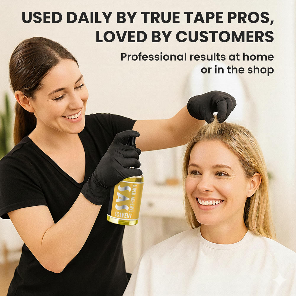 Applied on a wig base to loosen adhesives without damaging lace.