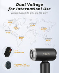 SUPGALIY magnetic nozzle attachment enabling quick, precise blowouts.