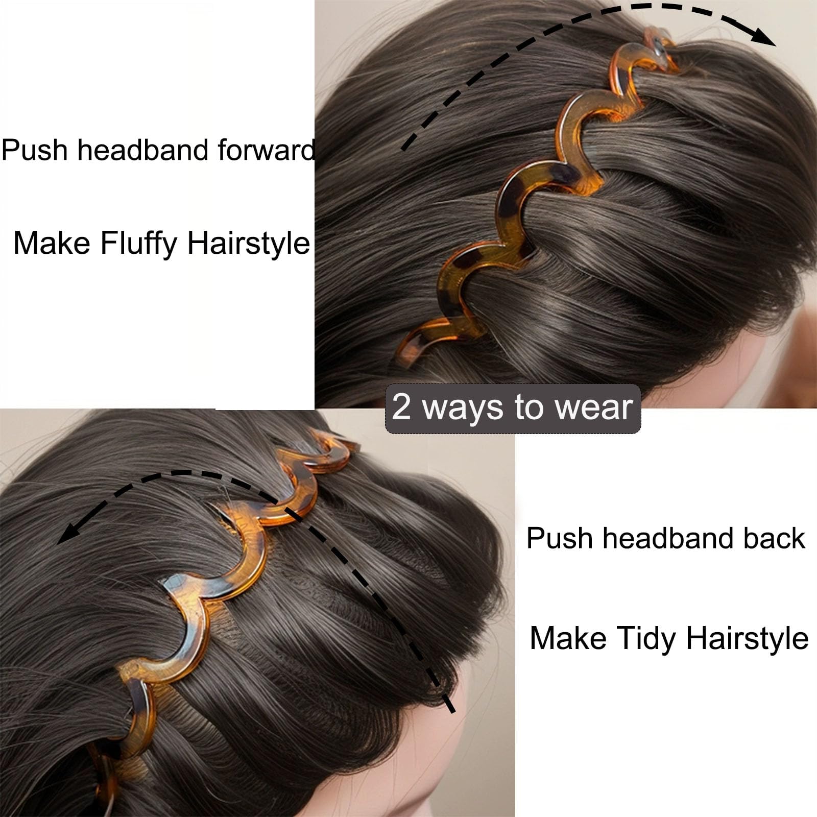 Supgoodom bright black headband for versatile wear.