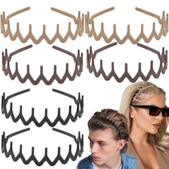 Supgoodom diadema zigzag con dientes, agarre antideslizante para el cabello.