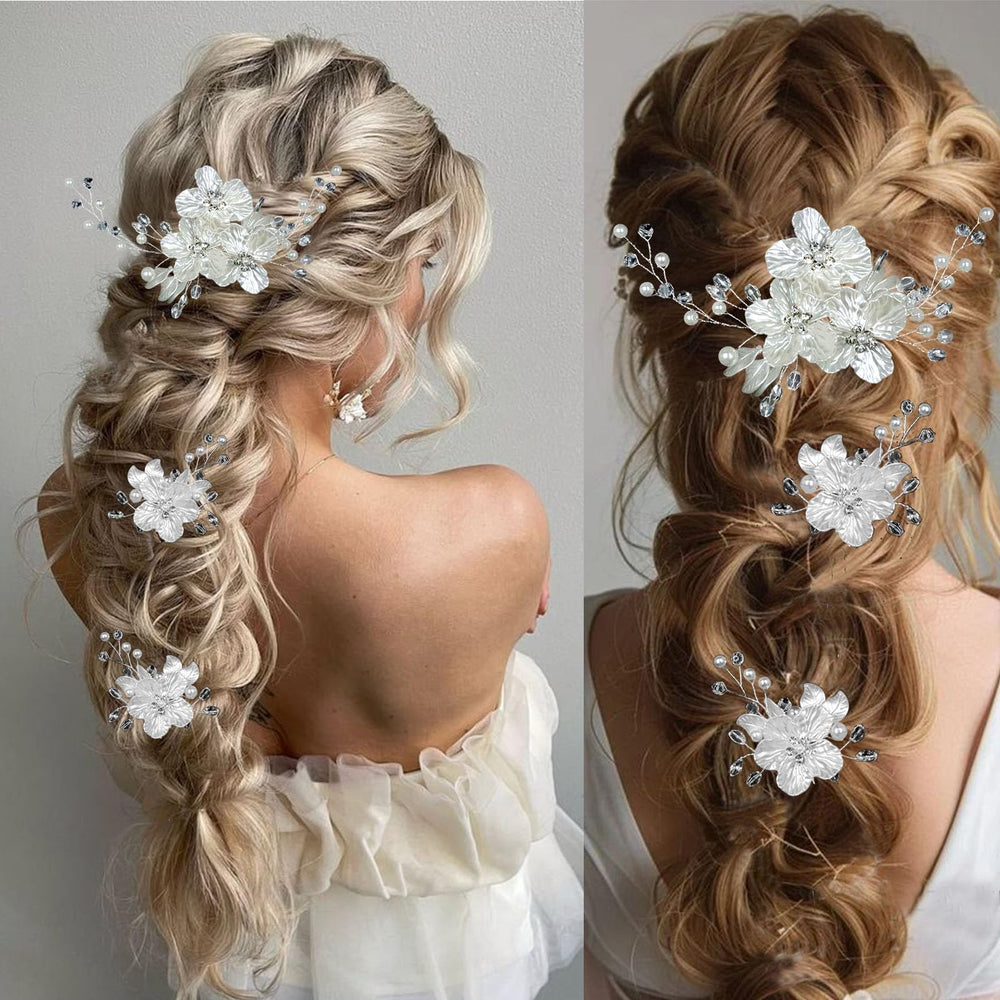 Supgoodom glitter emboss white flower detail adds sophisticated charm
