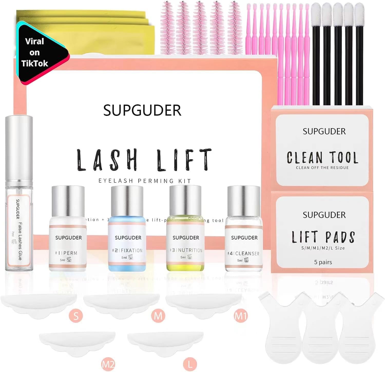 SUPGUDER gentle fragrance reduces irritation during lash lift.