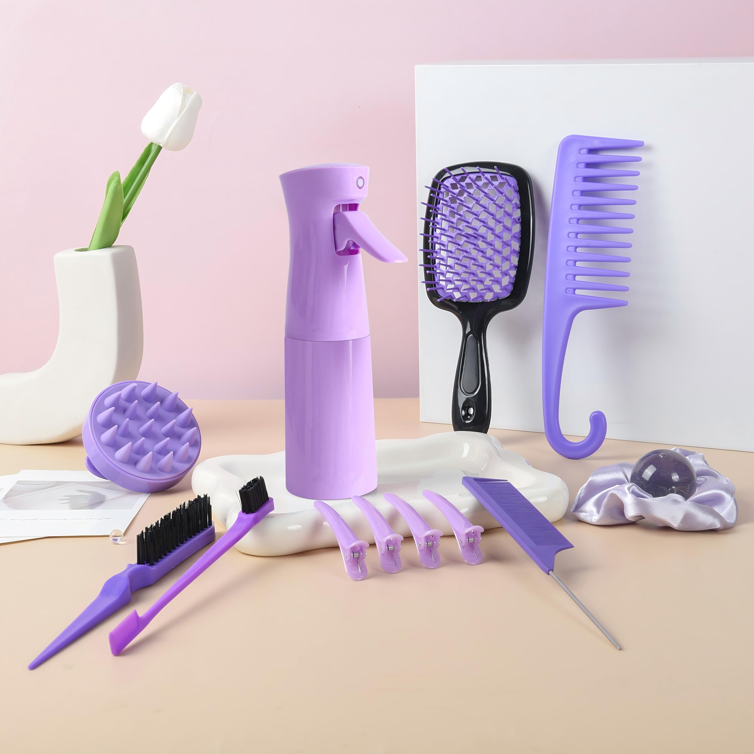 SUPHOUSE continuous spray bottle for even misting during styling