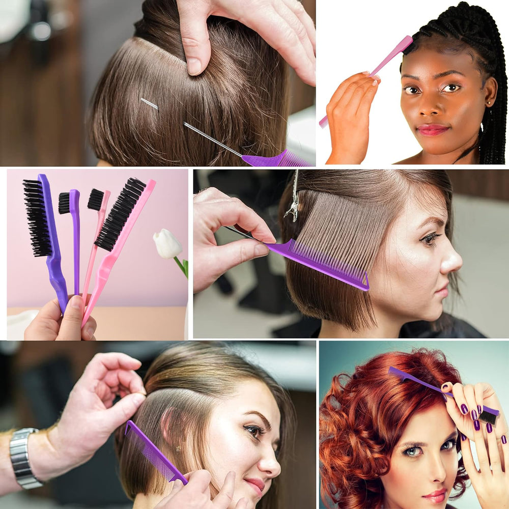 SUPHOUSE edge brush for sleek edges and baby hair tidying.