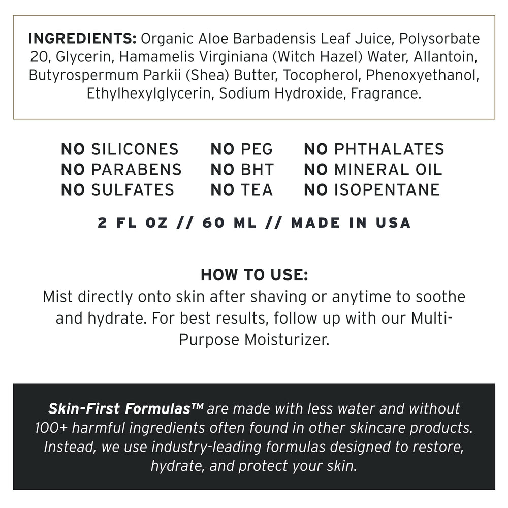 Travel-friendly 2 oz bottle from Supply Healing Post Shave for on-the-road routines.