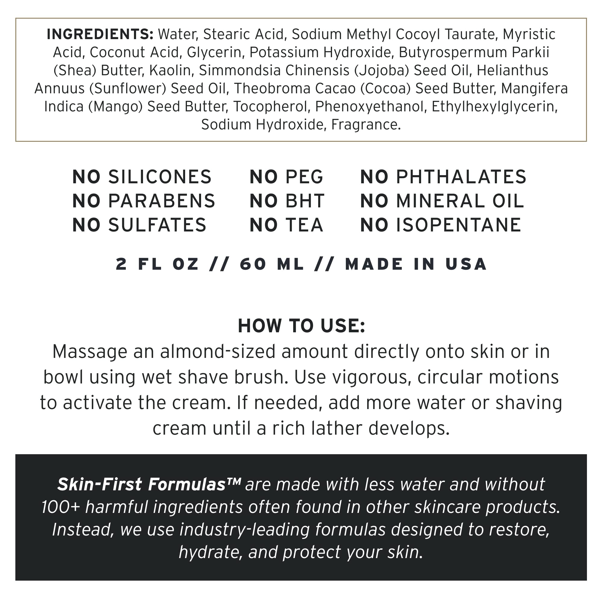 Hypoallergenic formula designed for sensitive skin comfort during shaving.