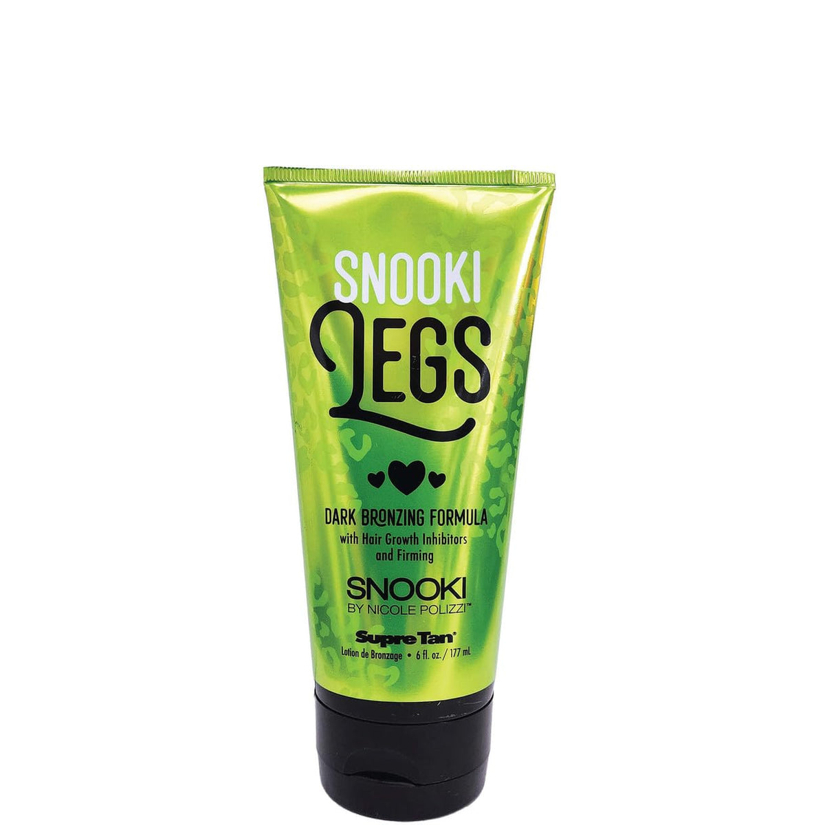 Supre Snooki bronceador para piernas Ultra Dorado ofrece color intenso y rápido.
