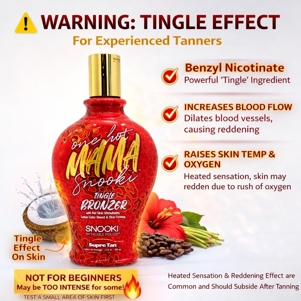 Supre Snooki One Hot Mama demonstrates warming tingle during application.