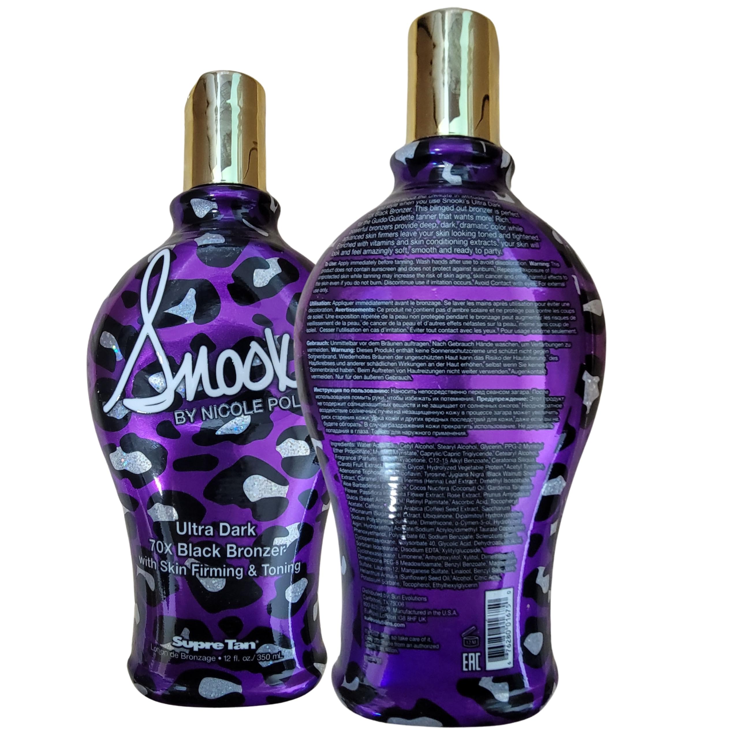 Creamy lotion texture glides on skin for smooth absorption