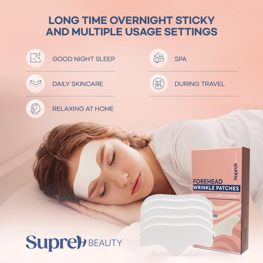 SupreH forehead wrinkle patches after sleep illustrating wake-up refresh