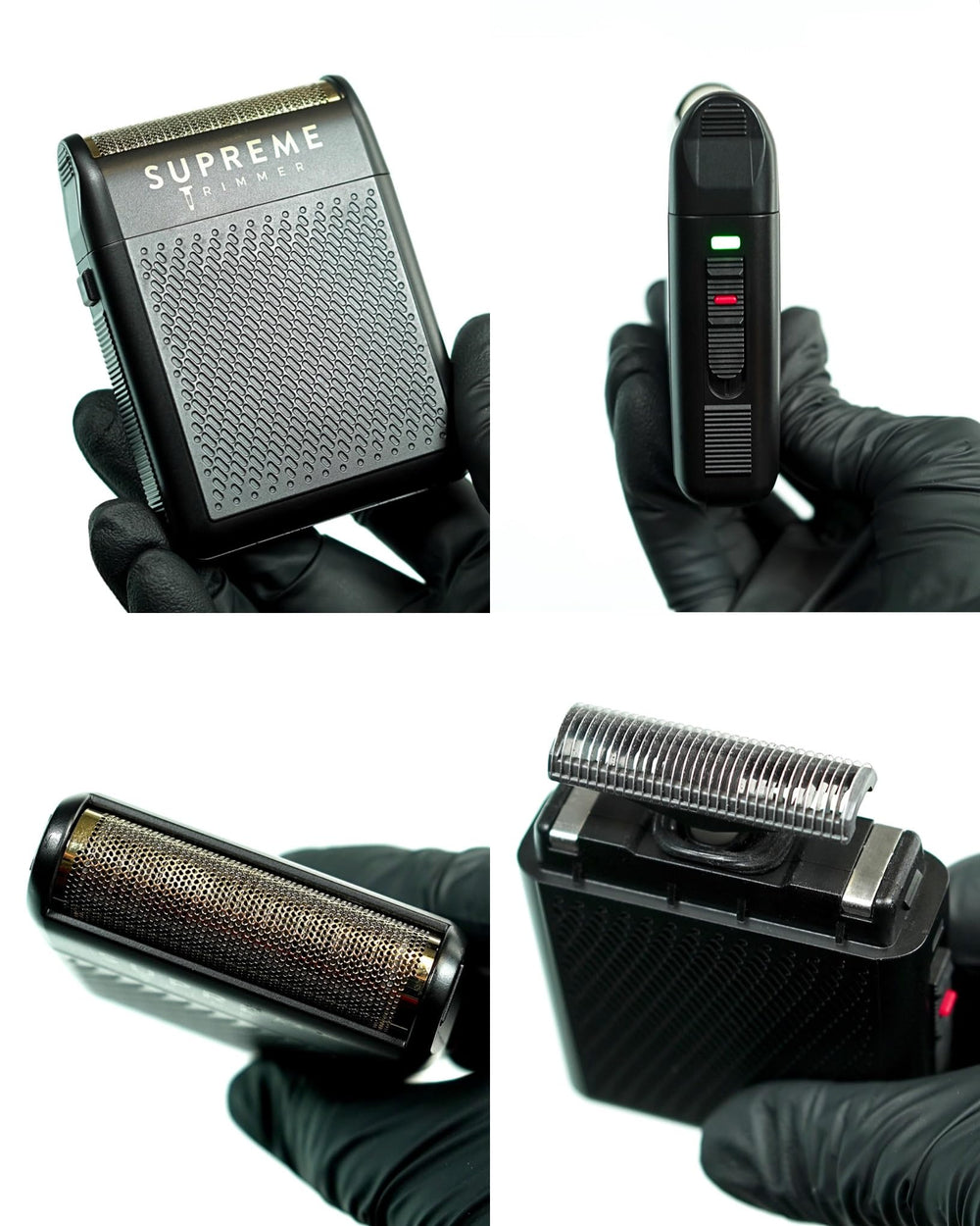 Supreme Trimmer Solo hypoallergenic foil for close shave with sensitive skin.