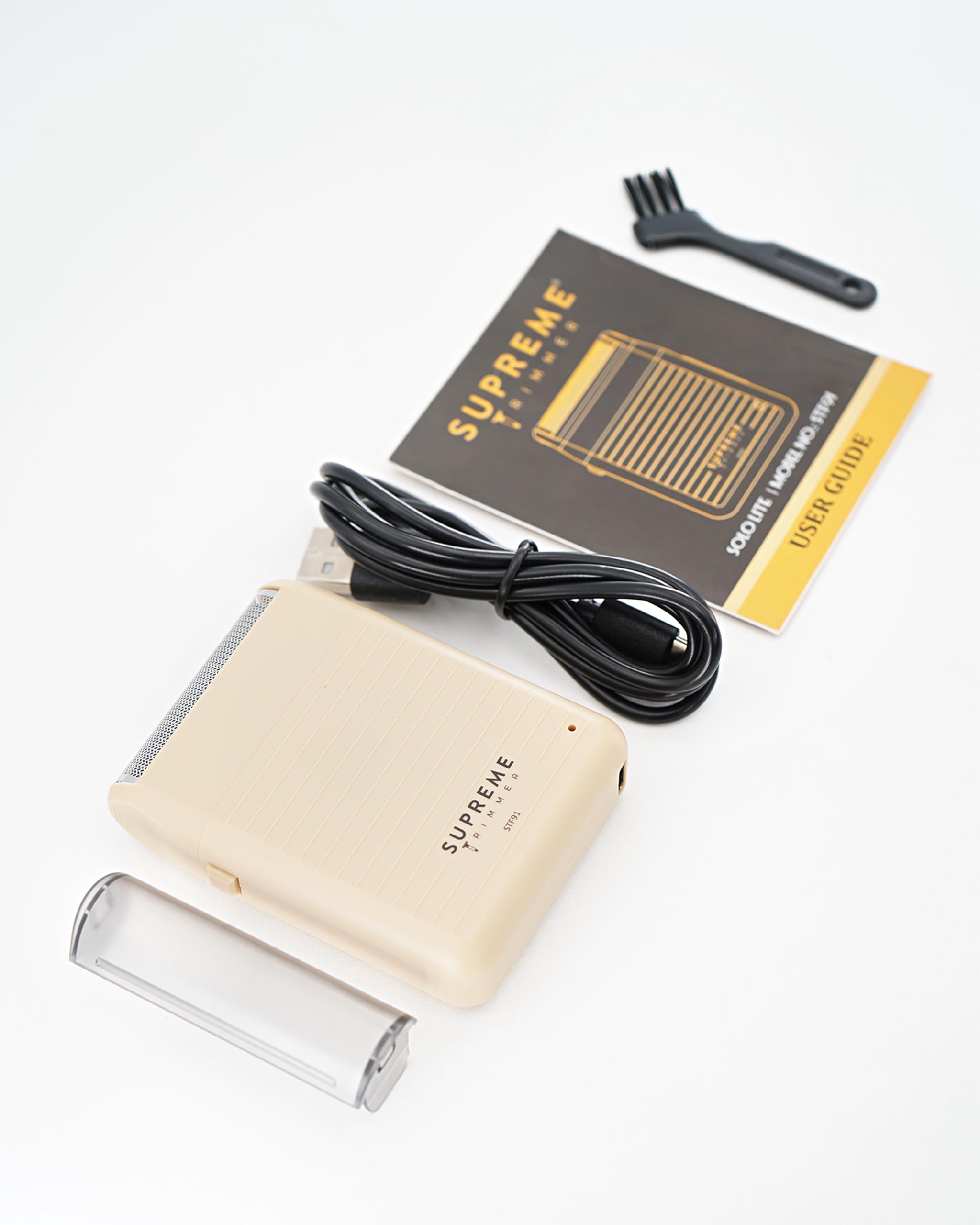 Supreme Trimmer Solo Lite in travel case signals portable grooming on the go.
