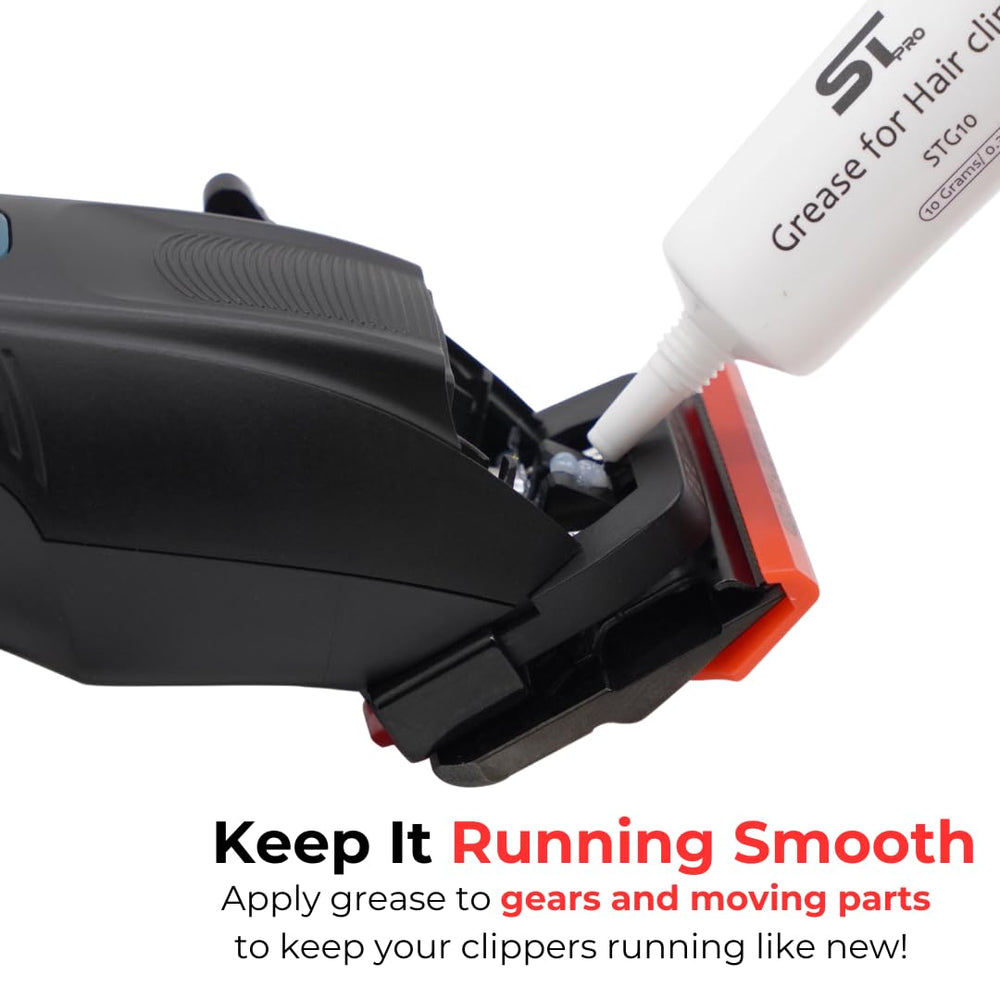 Supreme Trimmer STG10 precise-application demonstrates targeted lubrication for blade movement