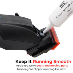 Supreme Trimmer STG10 precise-application demonstrates targeted lubrication for blade movement