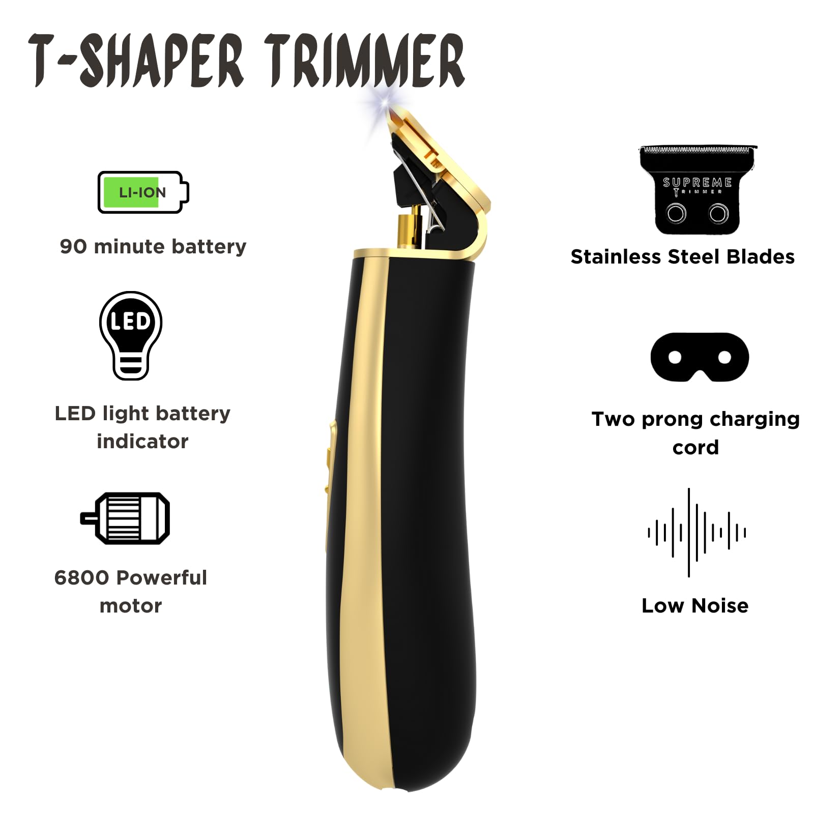 Supreme Trimmer T Shaper blade closeup highlighting adjustable blade for snag-free trimming