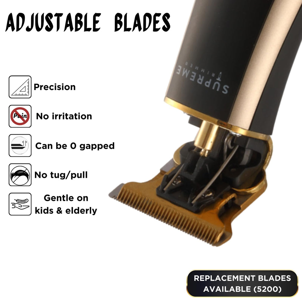 Supreme Trimmer T Shaper LED display shows battery status at a glance