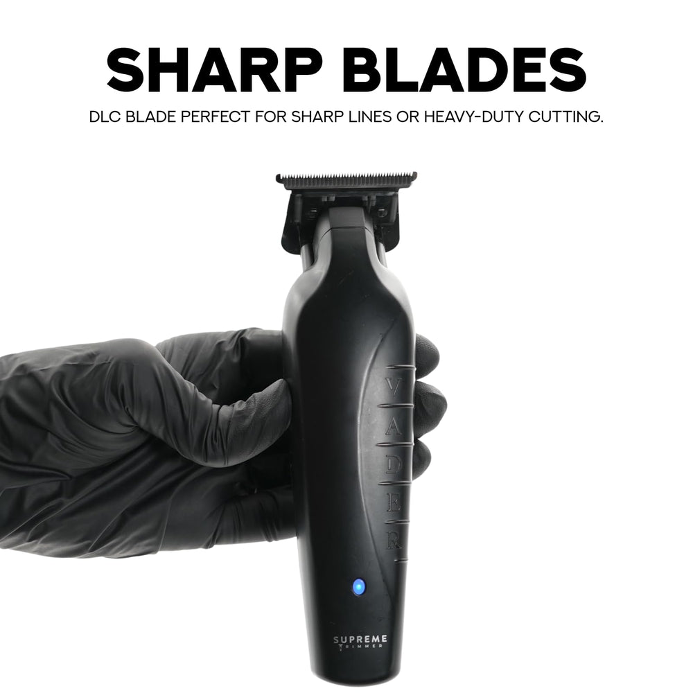 Supreme Trimmer Vader ST3778 DLC T-Blade close-up for clean edges