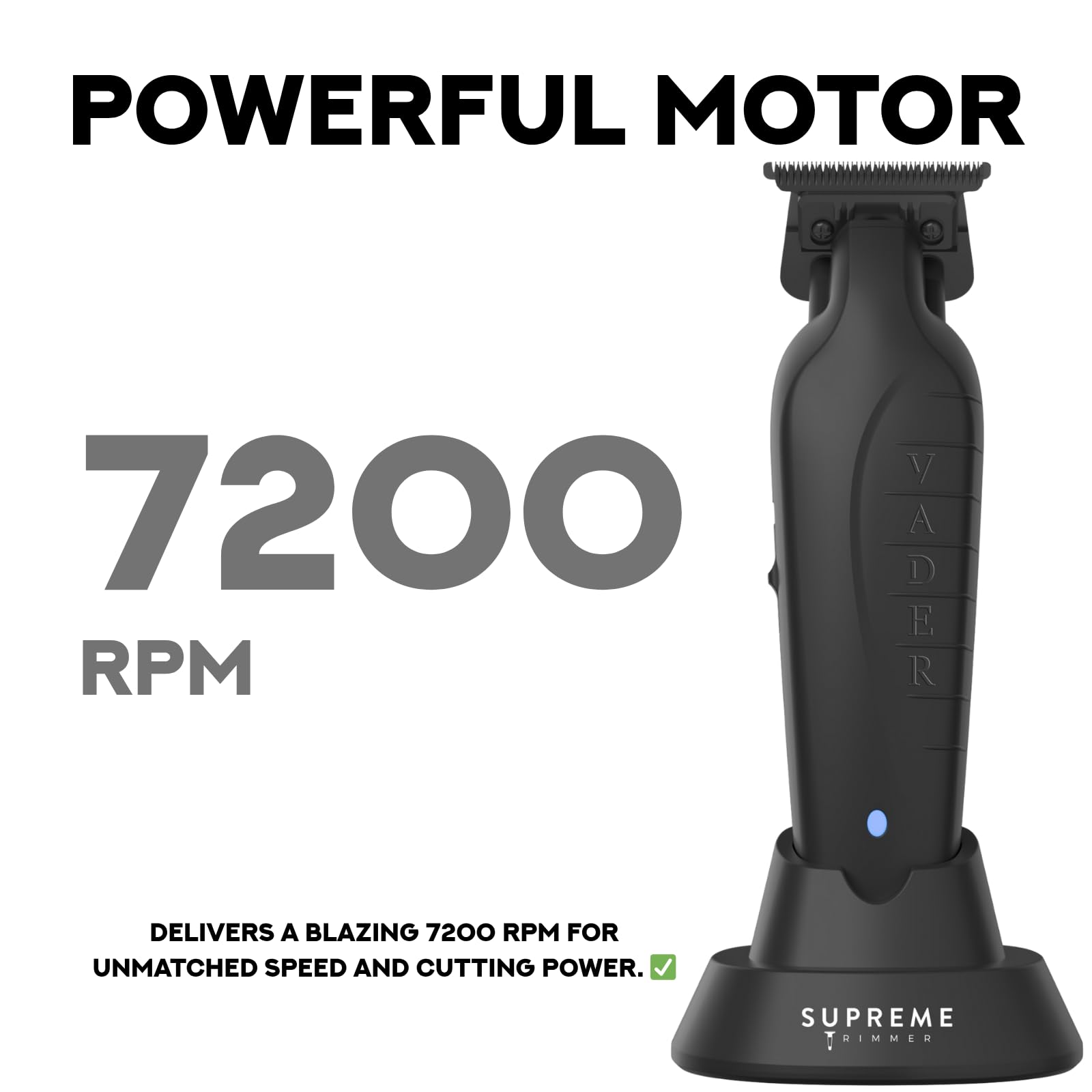Supreme Trimmer Vader ST3778 USB-C charging for quick top-ups