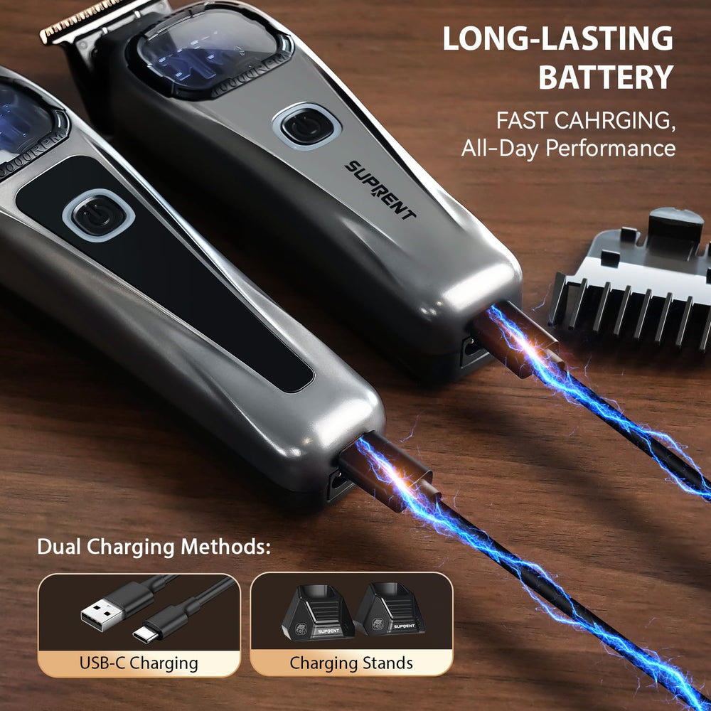 SUPRENT ergonomic, secure-grip handle for steady handling during long sessions.