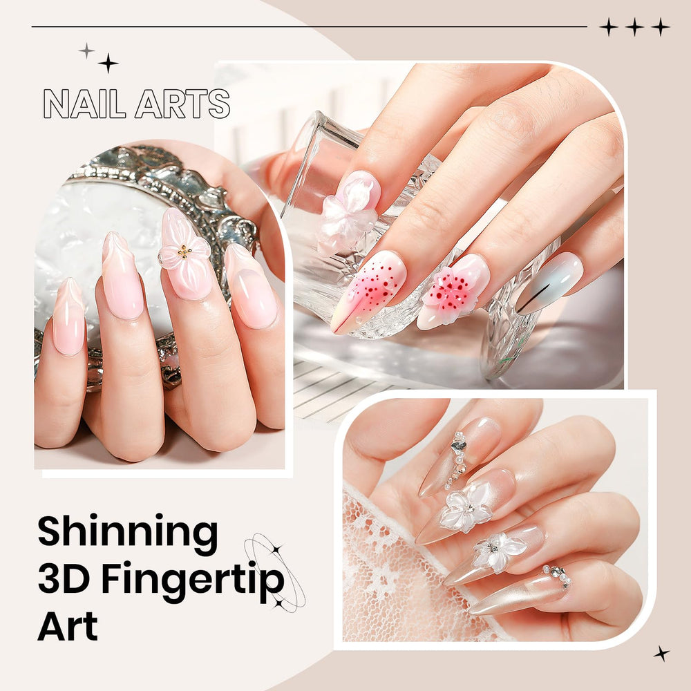 SUPWEE Gel 3D para uñas, decoraciones grandes para un diseño destacado
