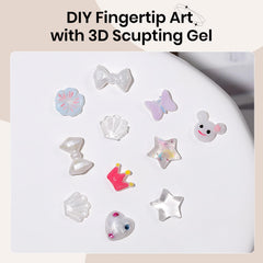 SUPWEE Gel 3D para uñas, moldes de silicona para decoraciones detalladas