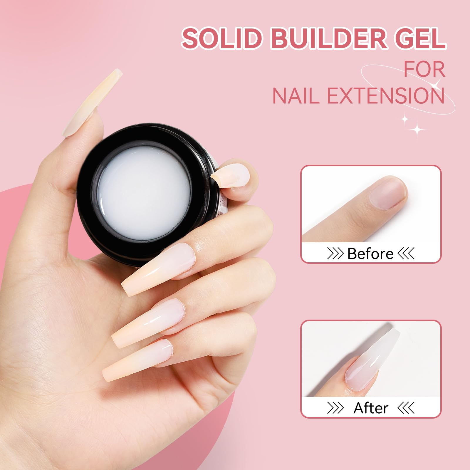 SUPWEE Gel Builder blanco para crear detalles en 3D con acabado profesional