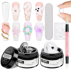 SUPWEE Gel Builder transparente en aplicación suave para uñas extendidas